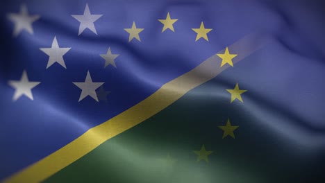 eu solomon islands flag loop background 4k