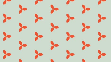 red color symbol arranged symmetrically on paper sliding down