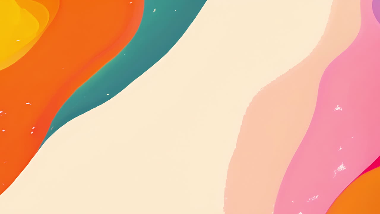 유동적인 선과 부드러운 전환으로 다채로운 추상적인 모양의 애니메이션