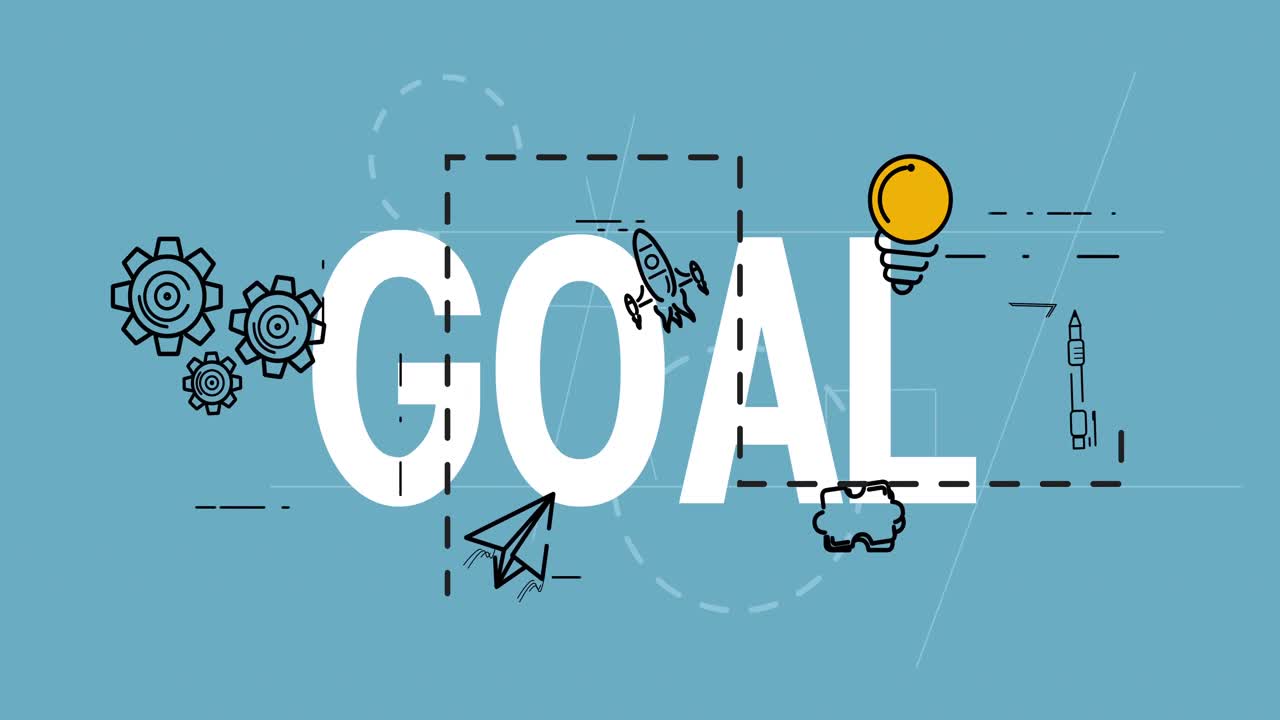 디지털 목표 개념에 대한 다른 아이콘