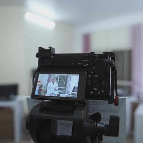 doctor consulting patient using video