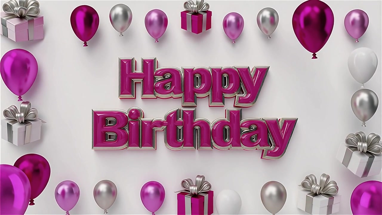 Sfondo di compleanno con palloncini e regali