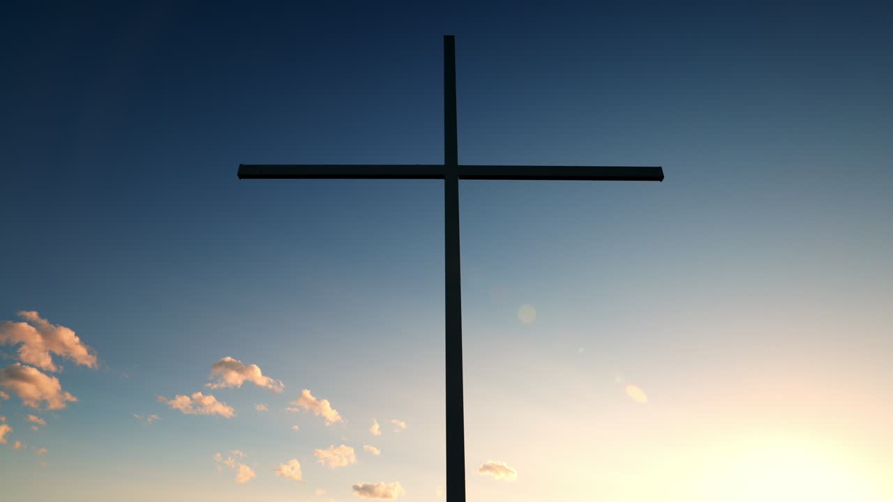 크리스천 크로스 앤 더 클라우드, 타임 스 스카이, 4k 슬로모션