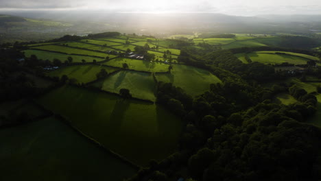 aerial view of a picturesque countryside landscape