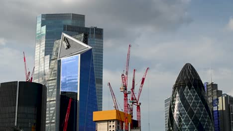 constructions being made within the city of london, united kingdom