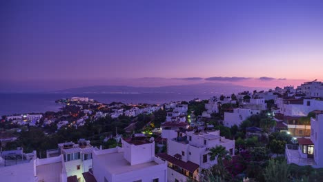 timelapse video of sunset over akyarlar, south turkey and the greek island kos