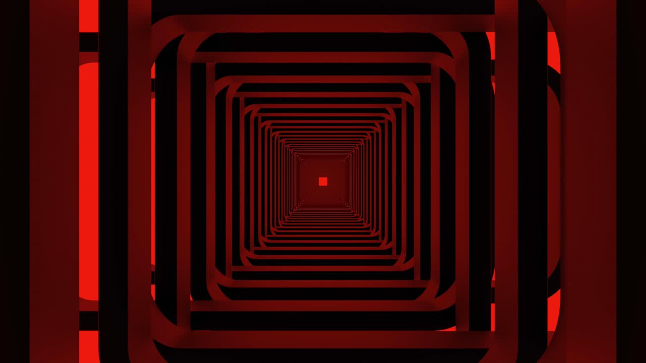 Red and Black Abstract Tunnel