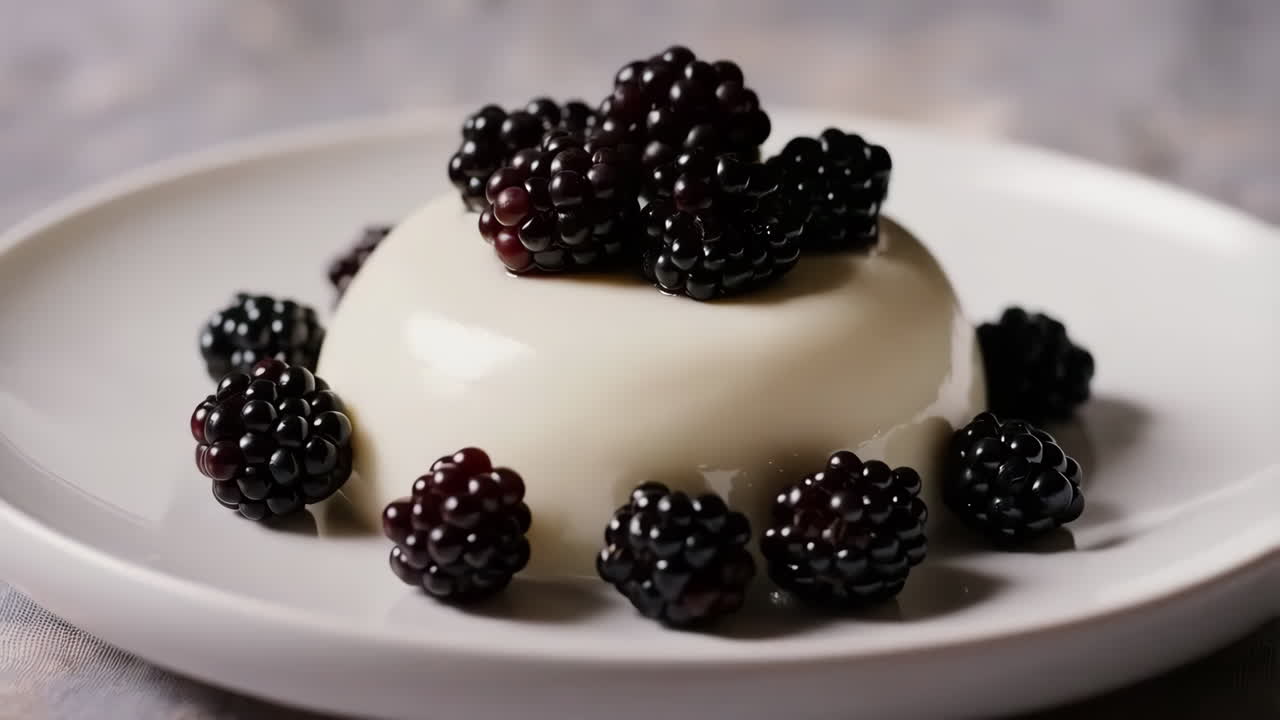 Panna cotta con more