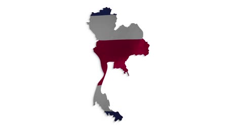 a high-quality footage of 3d thailand flag fabric surface background animation