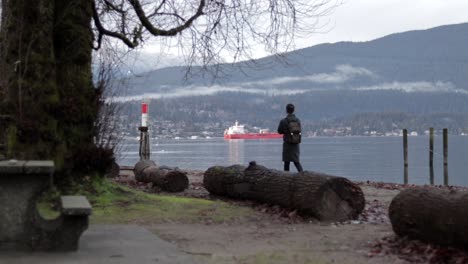 Various-shots-at-Barnet-Marine-Park-in-BC,-Canada-on-a-nice-winter-day