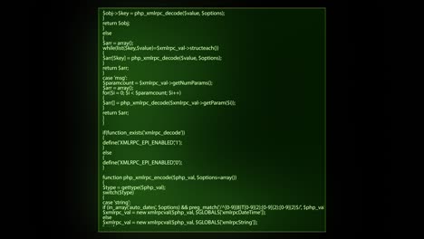 código fuente de programación de pantalla de texto de desplazamiento de animación