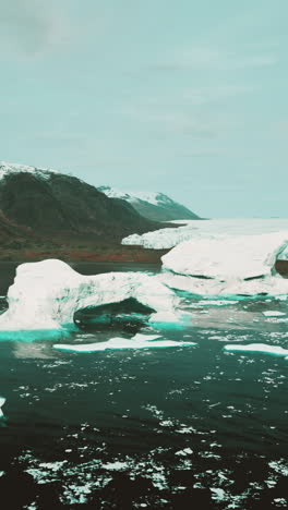 aerial view of icebergs in the arctic