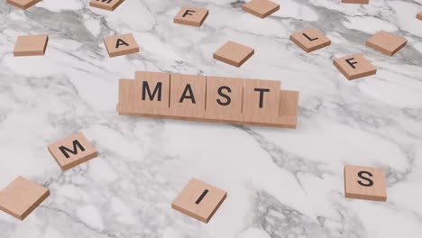 Mastwort-Auf-Scrabble