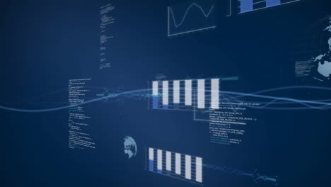 animation of data processing over diagrams