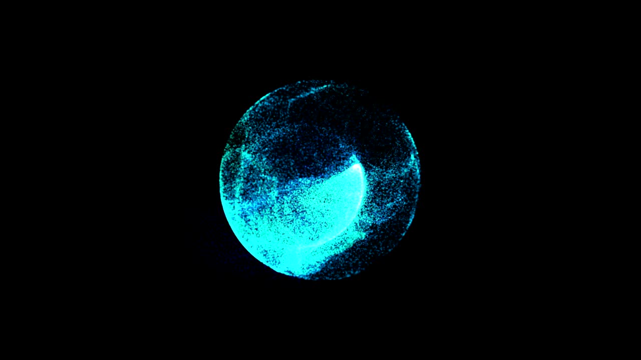 Abstract 4K Motion Background Star Core With Particles And Sphere. Atom Science Technology,energy Circle Sphere Ball.