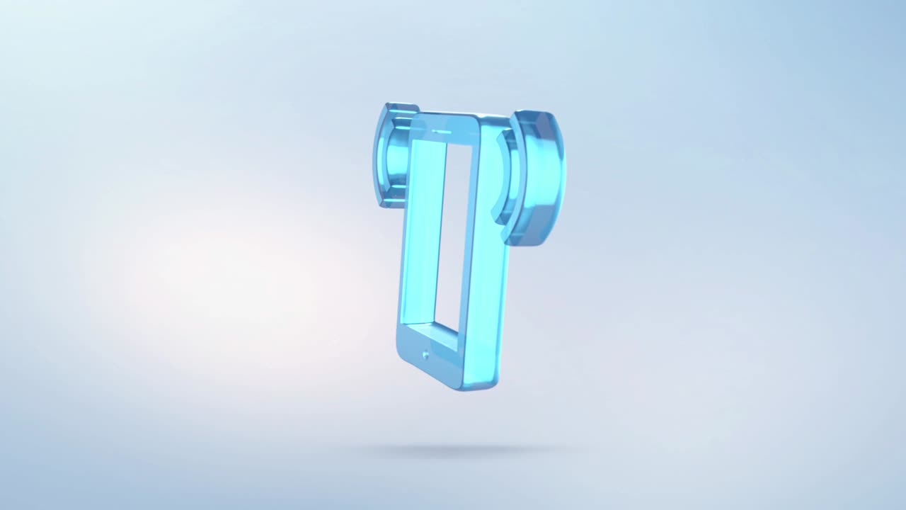 알파 채널을 가진 애니메이션 신호 전화 아이콘. 회전 고립 전화