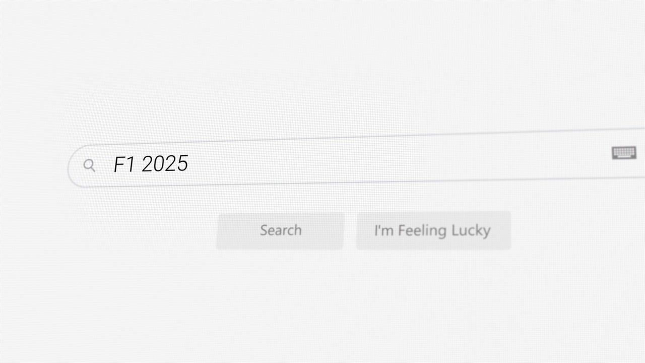 Søger efter F1 2025 i internetbrowseren