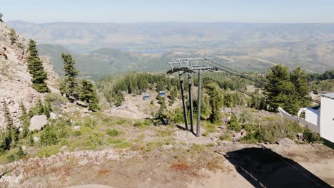 ski lift in the summer in central utah 4k