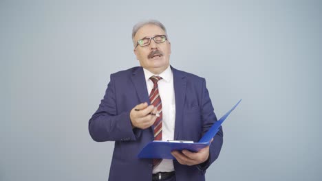 el hombre de negocios que bostezaba.