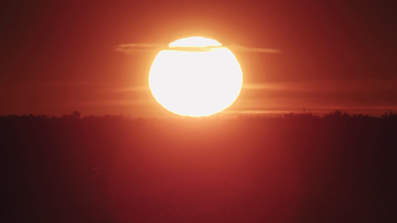 남미 파타고니아의 일몰