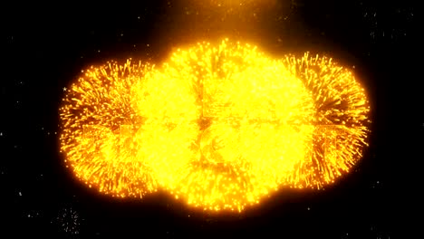 Great Discount Text on Firework Display Explosion Particles.