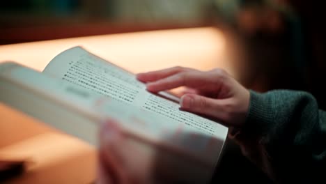 Person Reading a Book or Document