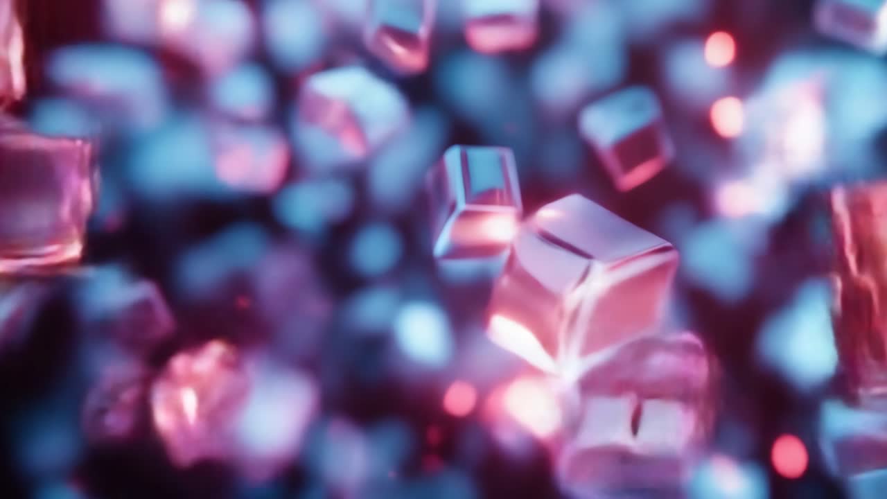 추상적인 반이는 큐브