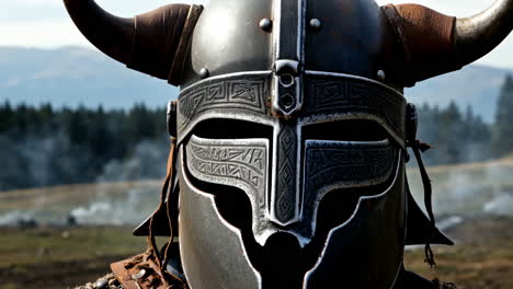 Viking Warrior's Horned Helmet