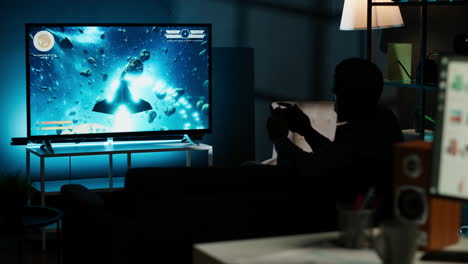 guy spends time on television playing multiplayer web video games