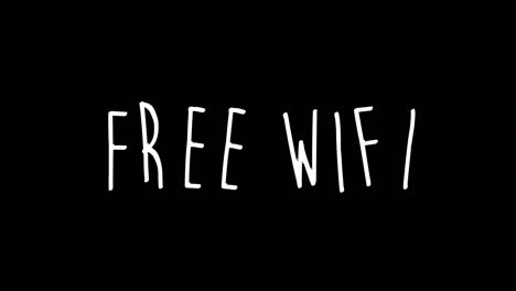 concepto de texto de wiggle wifi gratuito