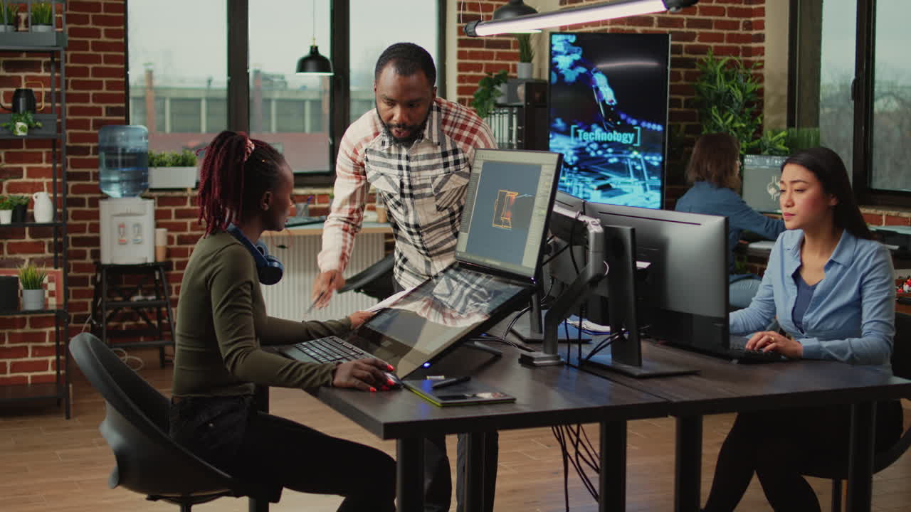 Creative content creators working with artistic development industry