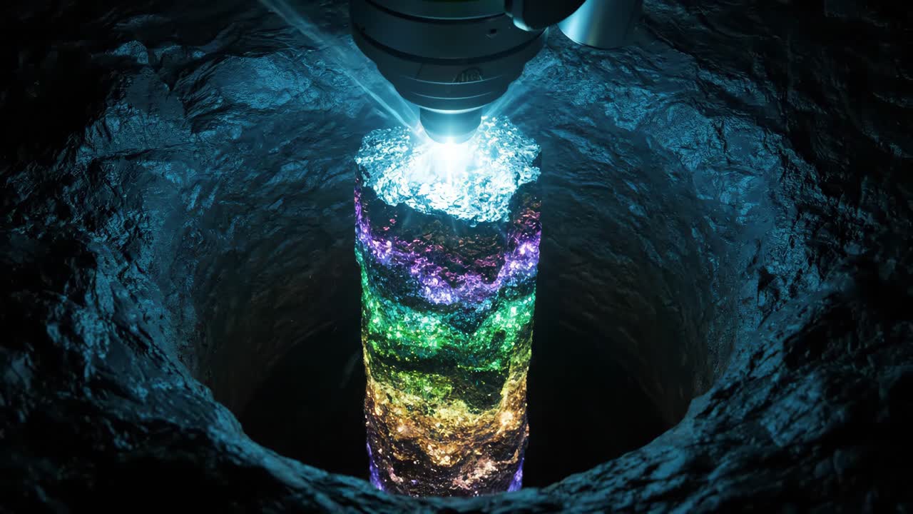 Drilling a Rainbow Core Sample