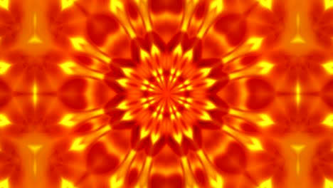 patrones de flores de caleidoscopio de oro, animación de fondo abstracta renderización en 3d