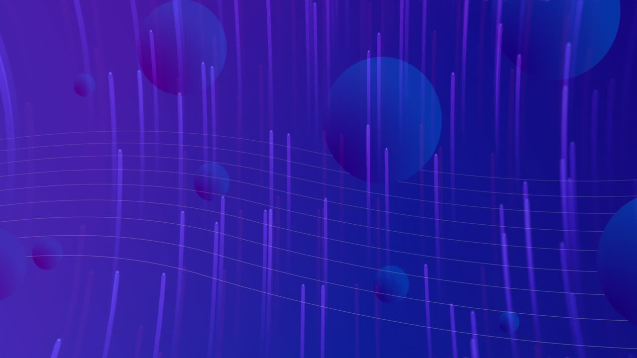 Animation of light trails over blue spots