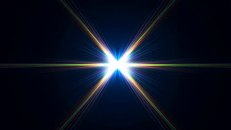 bright starburst light rays on dark background