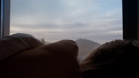 Waking up to a mountain view