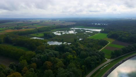 The-Ormoške-lagune-Natural-Reserve-Park-covers-an-area-of-over-220-hectares,-and-features-a-diverse-range-of-landscapes,-including-marshes,-lakes,-meadows,-and-forests