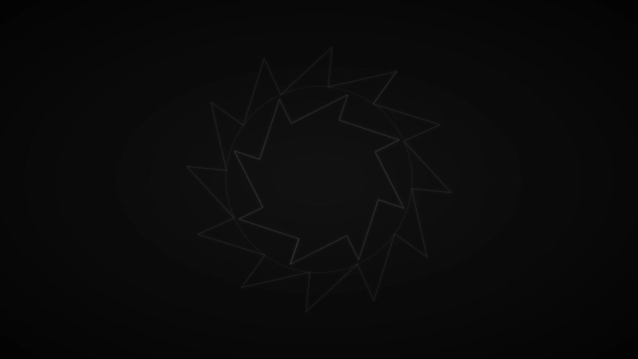 Abstrakte geometrische Animation einer rotierenden Sternform