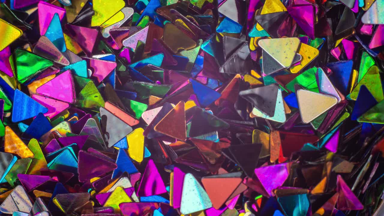 스 모션 애니메이션: 축제 반이는 작은 다채로운 입자 추상적인 애니메이션 배경