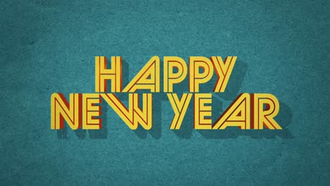 texto retro feliz año nuevo en textura grunge verde