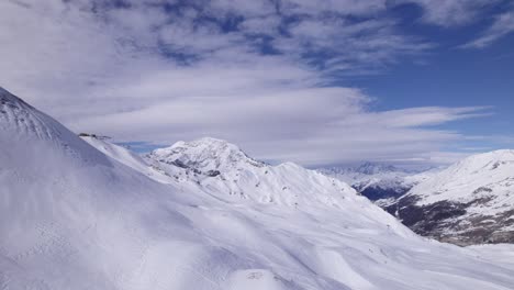 Epic-Drone-Footage-of-the-Mountains-Covered-in-Snow---Dolly-In-Shot---Shot-in-Tignes-and-Val-d'Isere