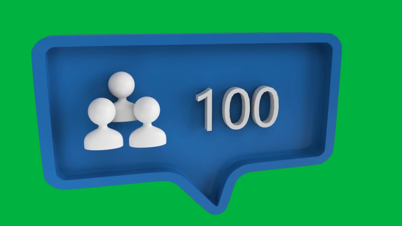 icono de suscriptor con un número creciente en las redes sociales