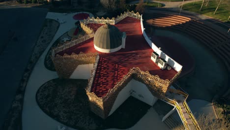 Aerial-view-of-The-Three-Wise-Men-House-in-Ibi-Alicante