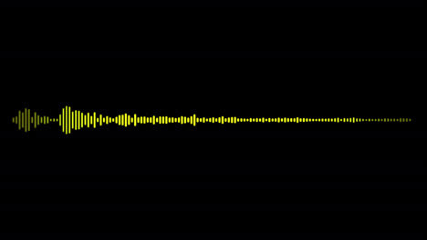 audio spectrum, yellow double side glowing waveform, animation, a sound waveform with alpha channel