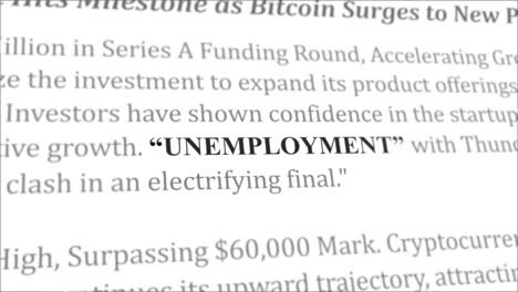 unemployment news headline in different articles