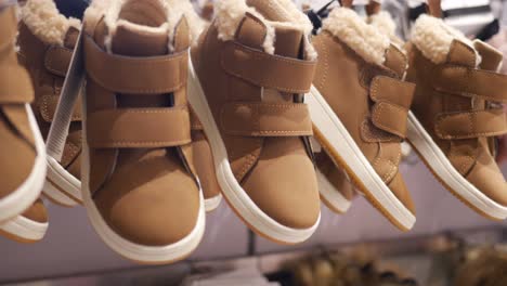 brown fur-lined kids shoes