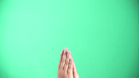a person clapping enthusiastically on transparent background, green screen 4k