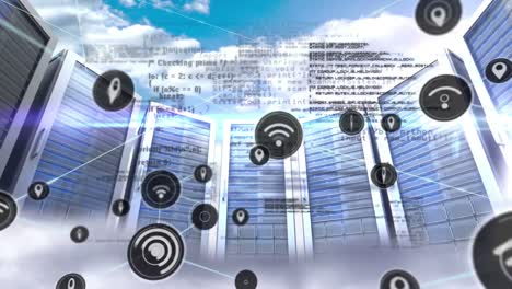 Animation-of-network-of-connections-and-data-processing