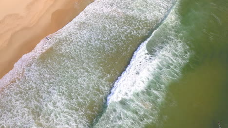 Aerial-flying-along-exotic-beach-in-South-Africa