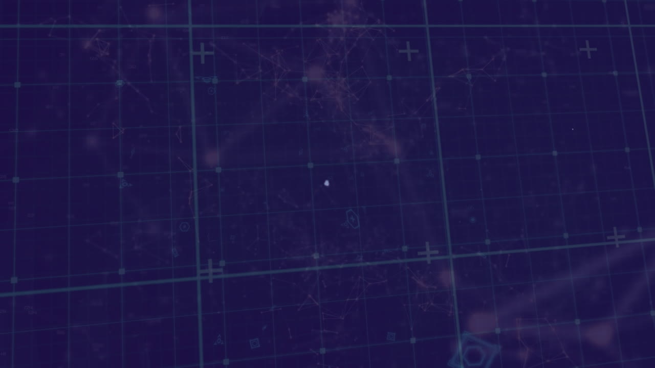 검은 바탕 위의 연결 네트워크의 애니메이션